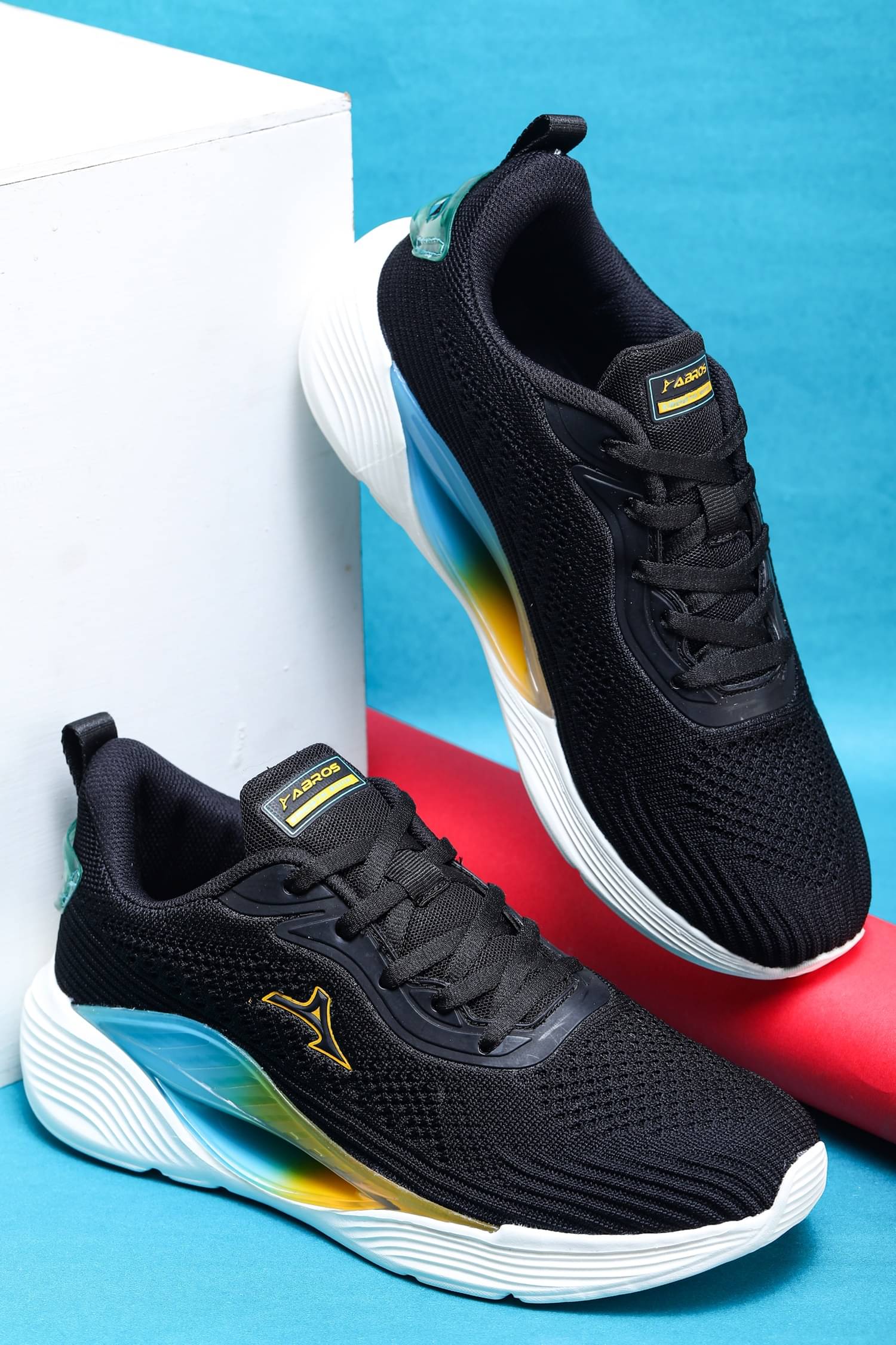     			Abros INTER CEPTOR-2 Black Men's Sports Running Shoes