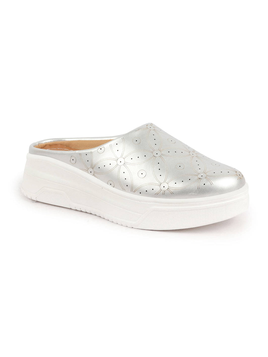 Fausto Silver Women's Mules Shoes     			Fausto Silver Women's Mules Shoes