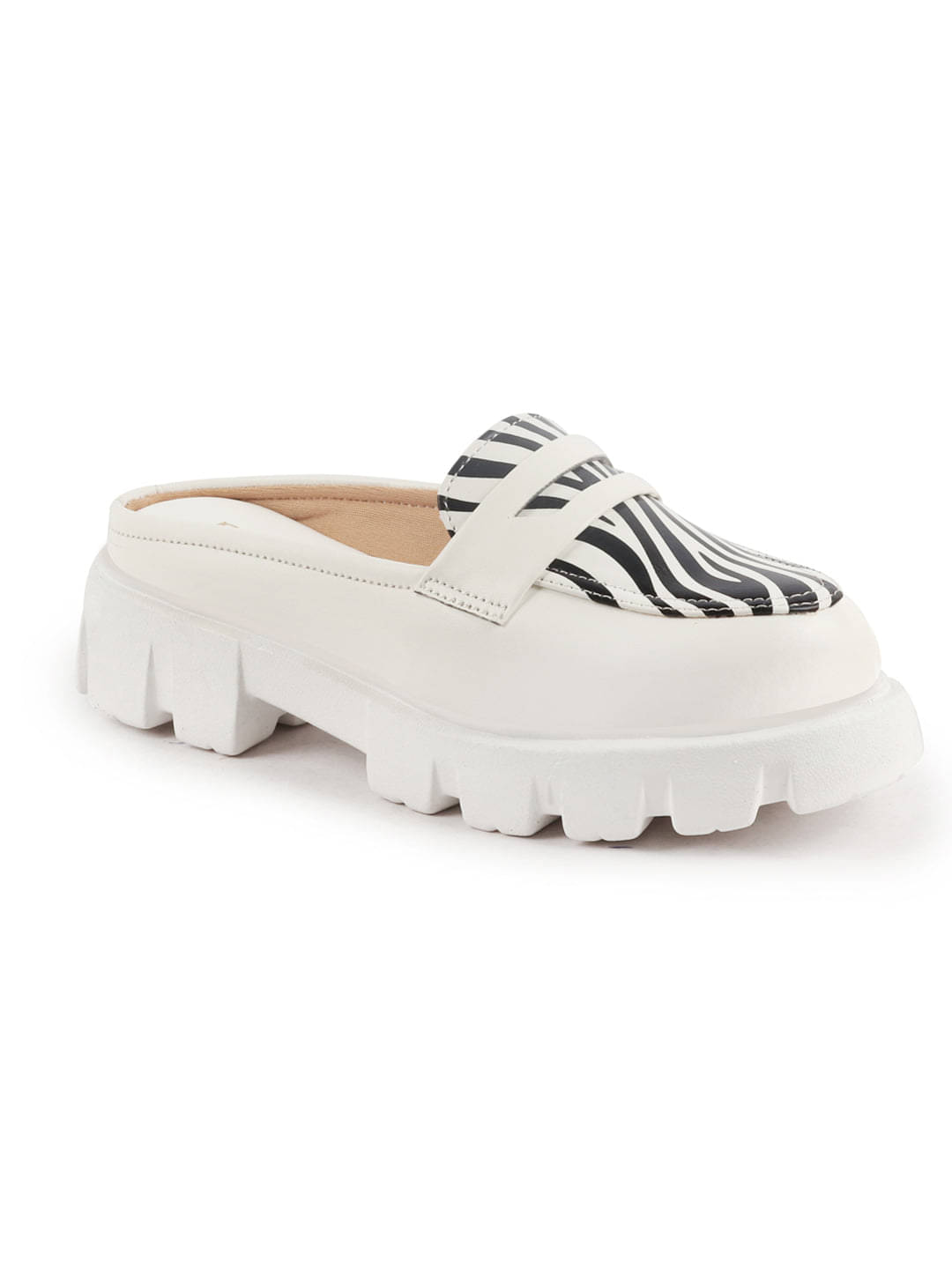     			Fausto White Women's Loafers