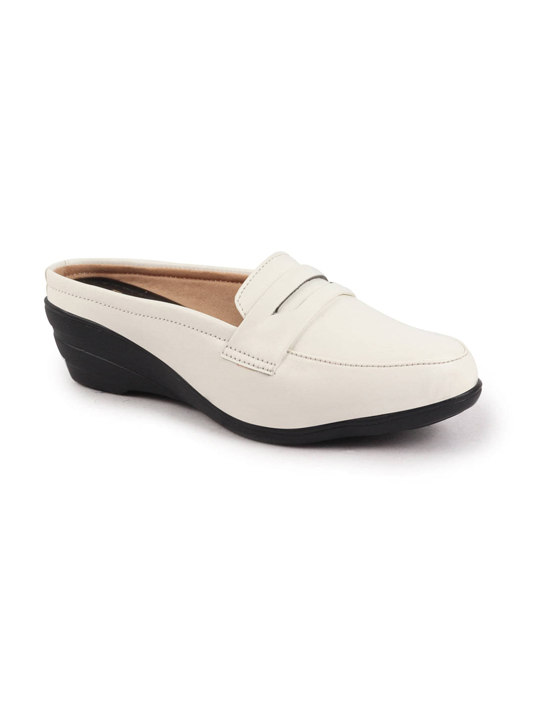     			Fausto White Women's Mules Heels