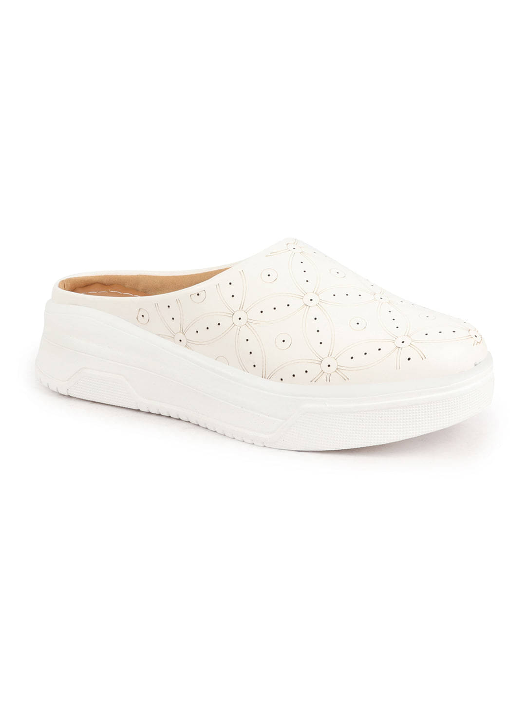     			Fausto White Women's Mules Shoes