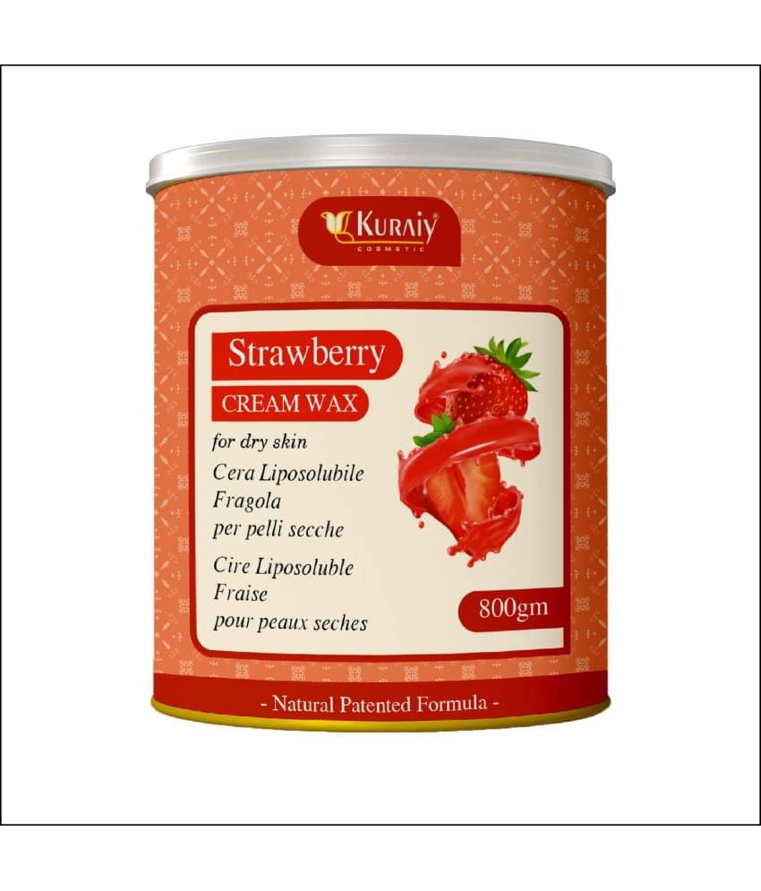     			KURAIY strawberry Wax for Smooth Hair Removal - 800gm strawberry extracts (Pack of 1)