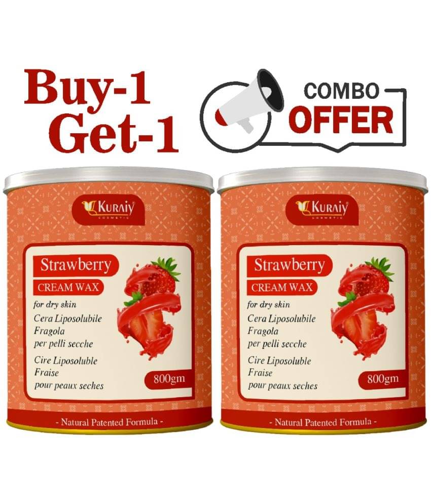 KURAIY strawberry Wax for Smooth Hair Removal - 800gm strawberry extracts (Pack of 2) KURAIY strawberry Wax for Smooth Hair Removal - 800gm strawberry extracts (Pack of 2)