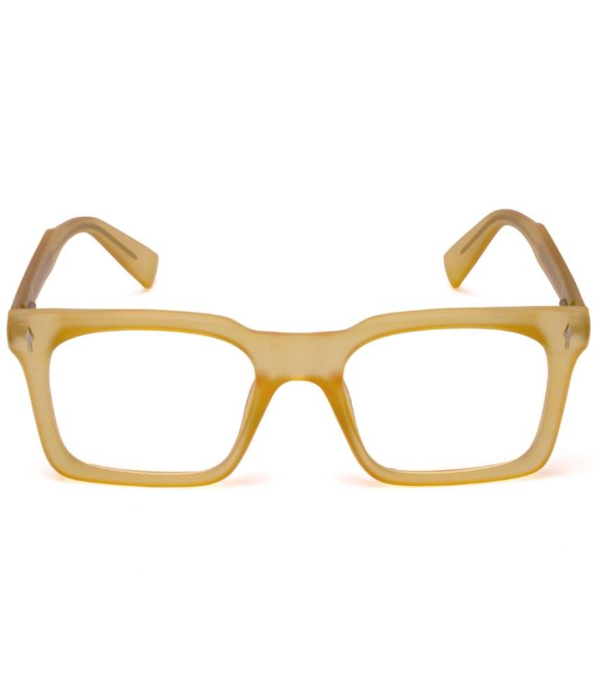     			OREADERS Yellow Square Eyeglass Frame ( Pack of 1 )