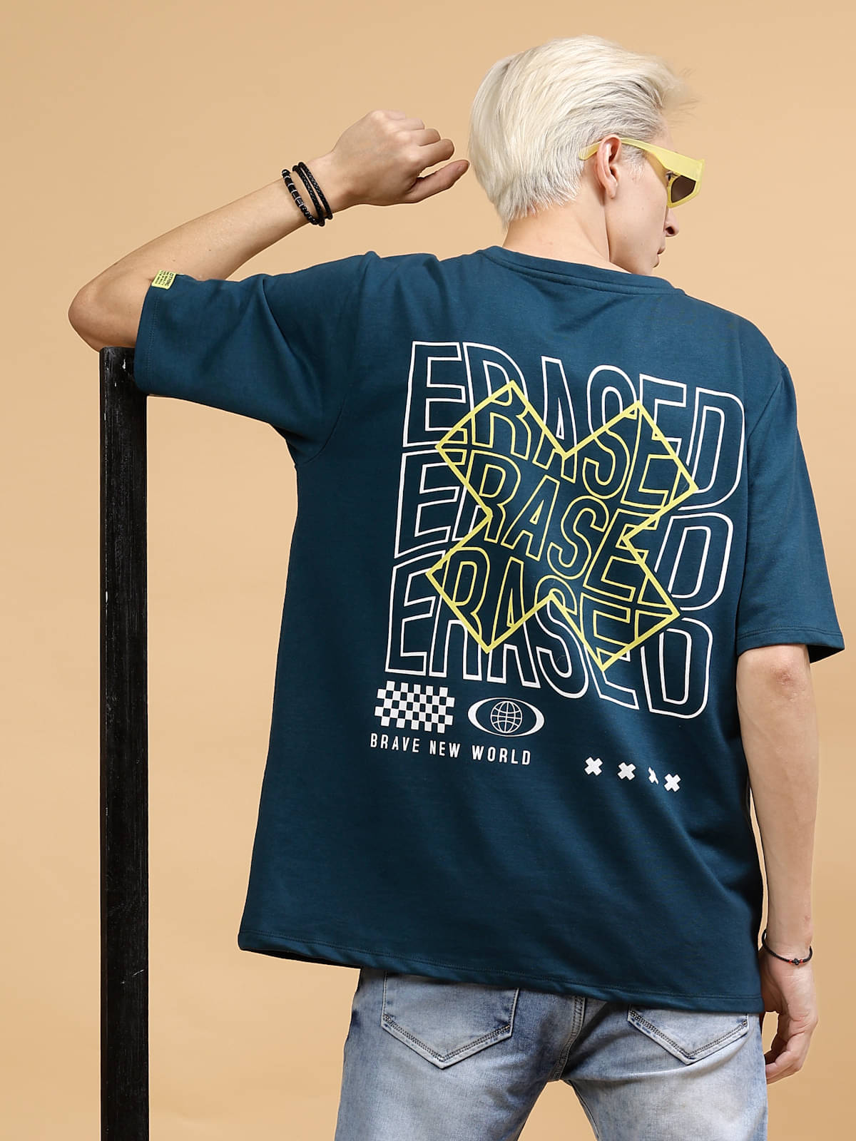 Rigo Pack of 1 Cotton Oversized Fit Men's T-Shirt ( Teal ) Rigo Pack of 1 Cotton Oversized Fit Men's T-Shirt ( Teal )