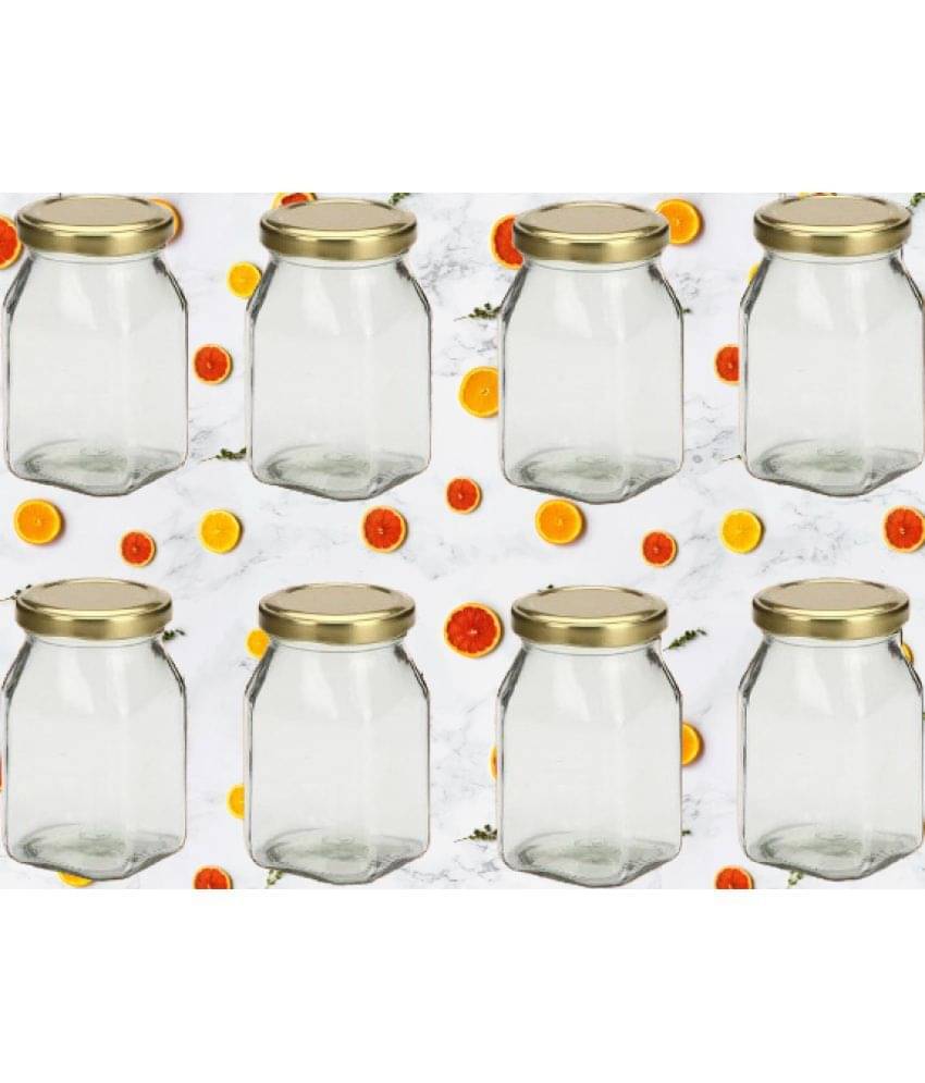 Somil Glass Container Glass Transparent Utility Container ( Set of 8 ) Somil Glass Container Glass Transparent Utility Container ( Set of 8 )