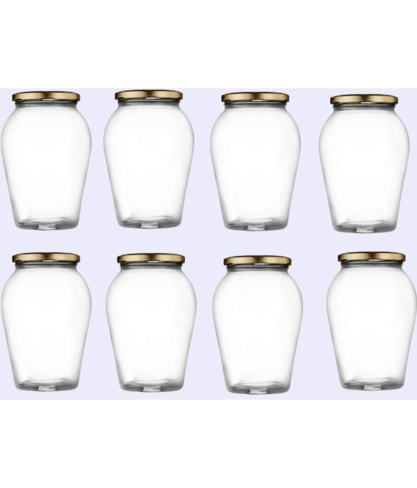     			Somil  Glass Container Glass Transparent Utility Container ( Set of 8 )