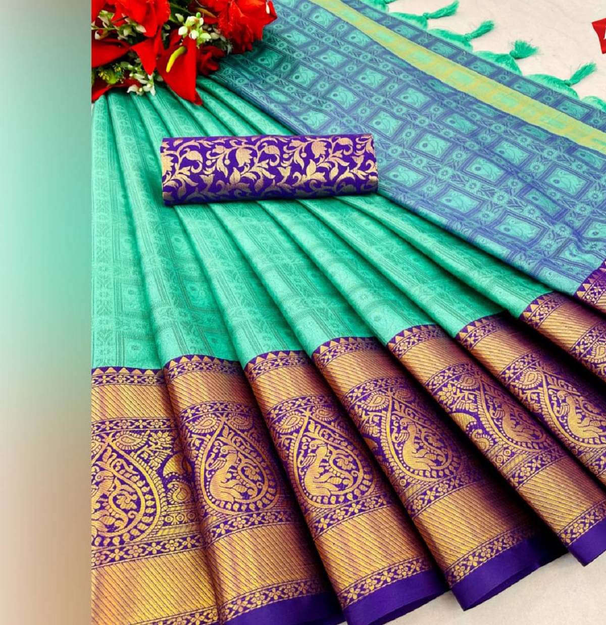 Aika Silk Embellished Saree With Unstitched Blouse Piece ( Purple ) Aika Silk Embellished Saree With Unstitched Blouse Piece ( Purple )