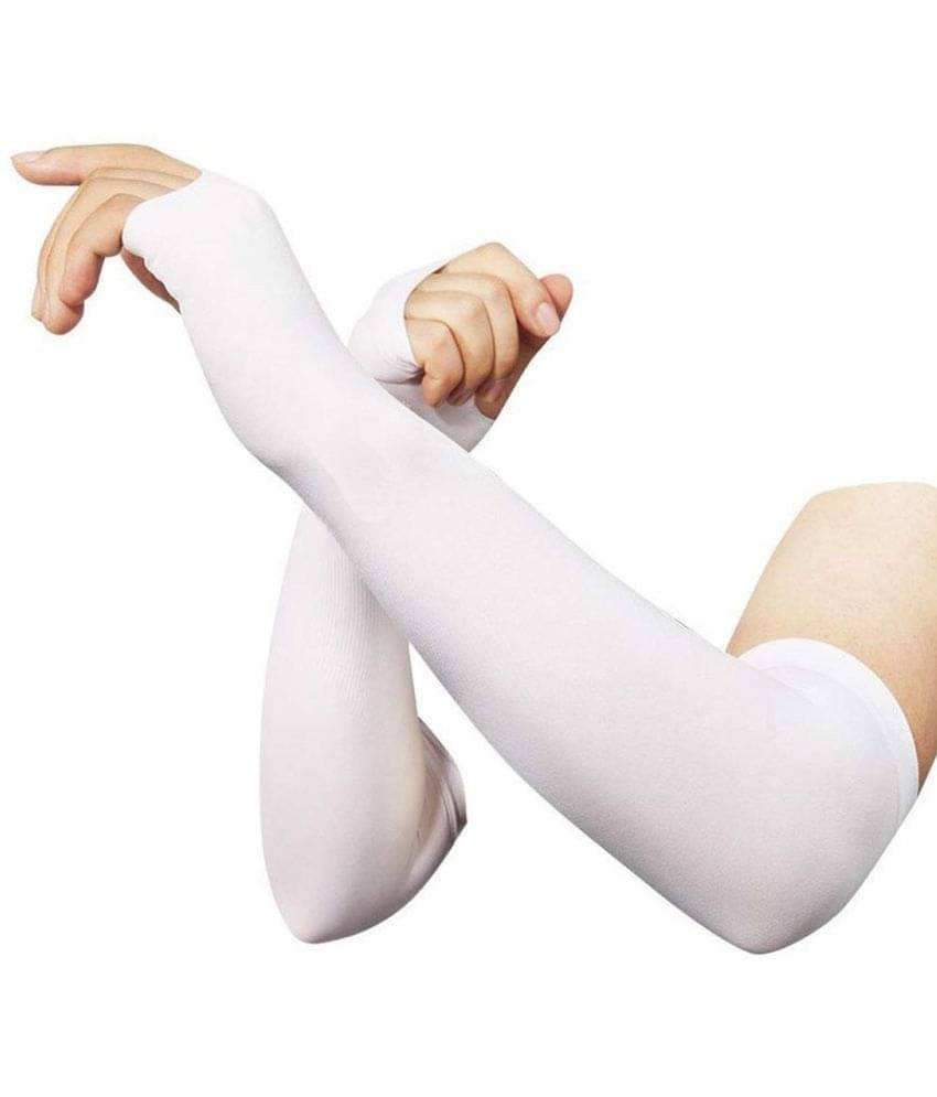 Auto Hub White Solid Riding Sleeves ( Set of 2 ) Auto Hub White Solid Riding Sleeves ( Set of 2 )