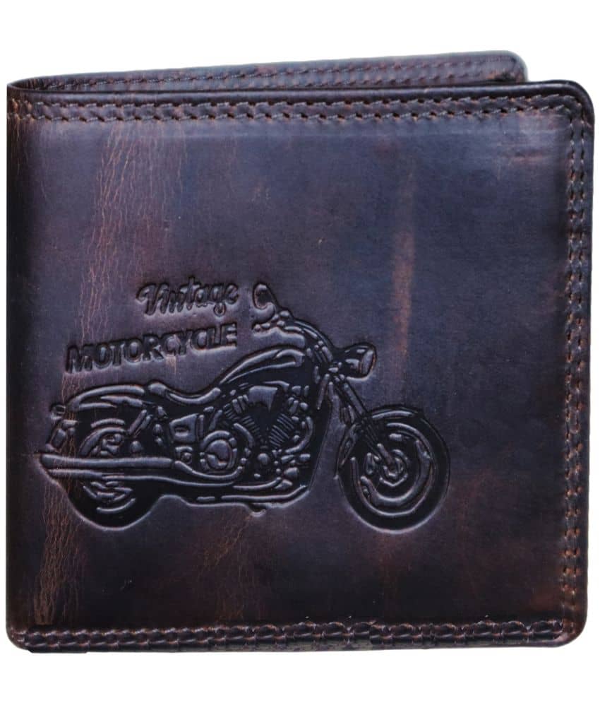 Calfnero Coffee Leather Men's Two Fold Wallet ( Pack of 1 ) - Handbags | Buy online on ZillyBuy