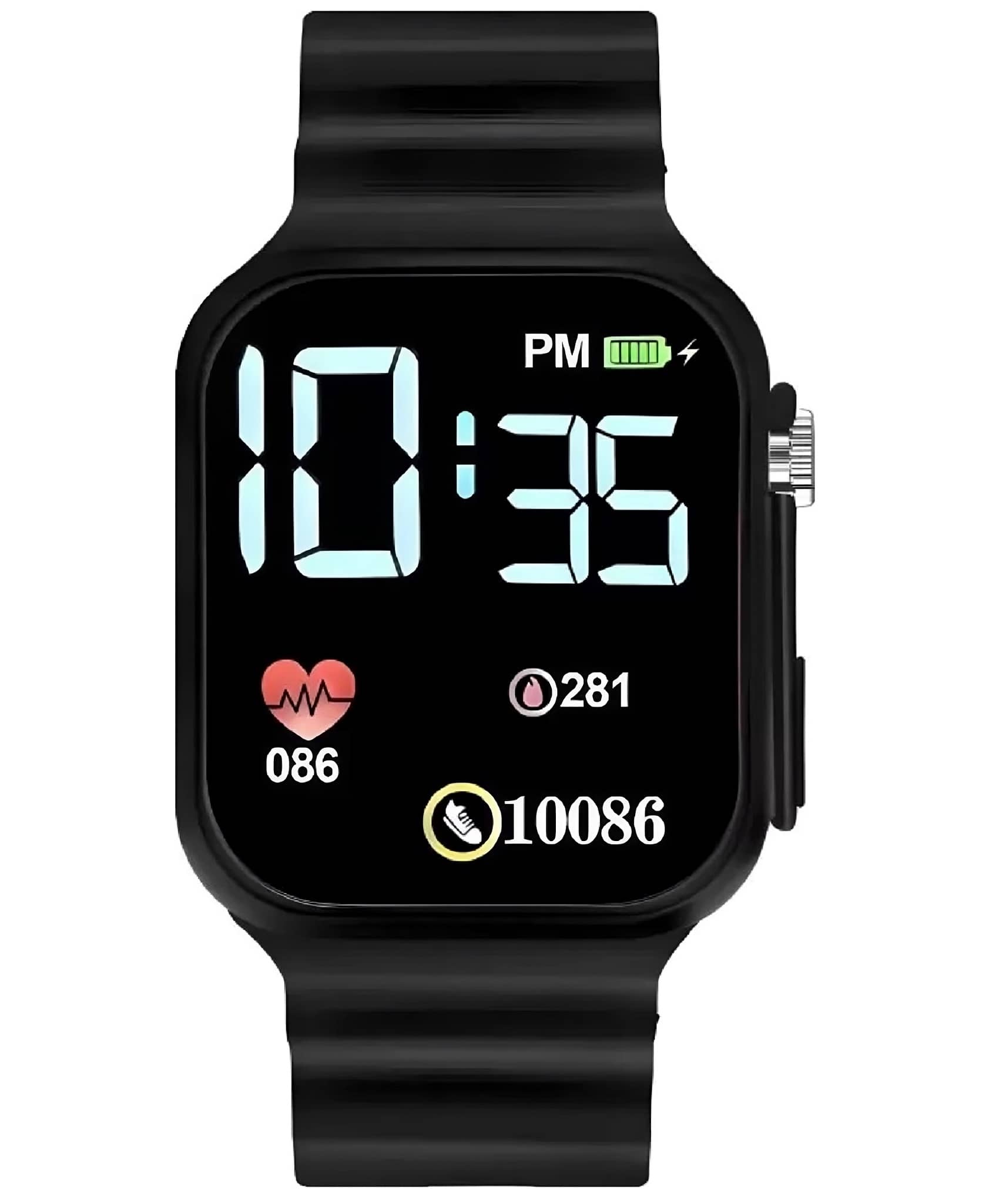 DECLASSE Black Rubber Digital Men's Watch