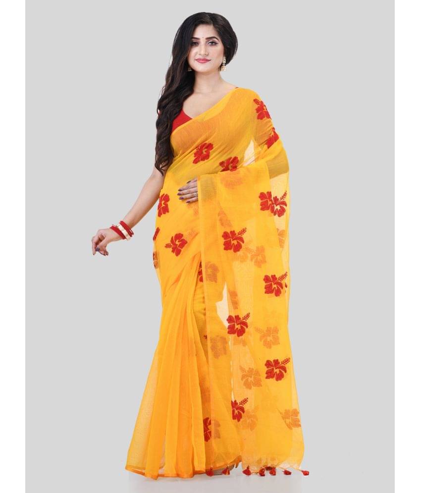 Desh Bidesh Cotton Printed Saree With Unstitched Blouse Piece ( Yellow )     			Desh Bidesh Cotton Printed Saree With Unstitched Blouse Piece ( Yellow )
