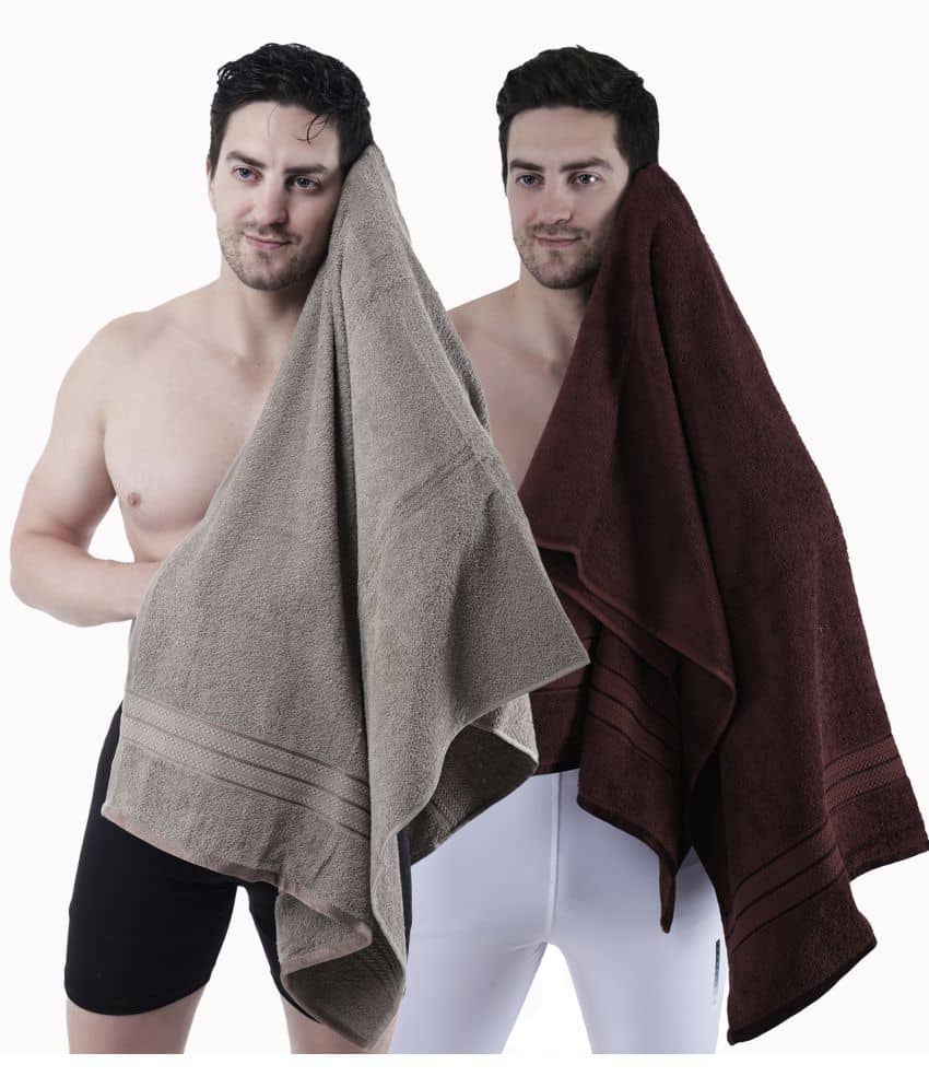 Dollar Cotton Striped 500 -GSM Bath Towel ( Pack of 2 ) - Multicolor - Towels | Buy online on ZillyBuy