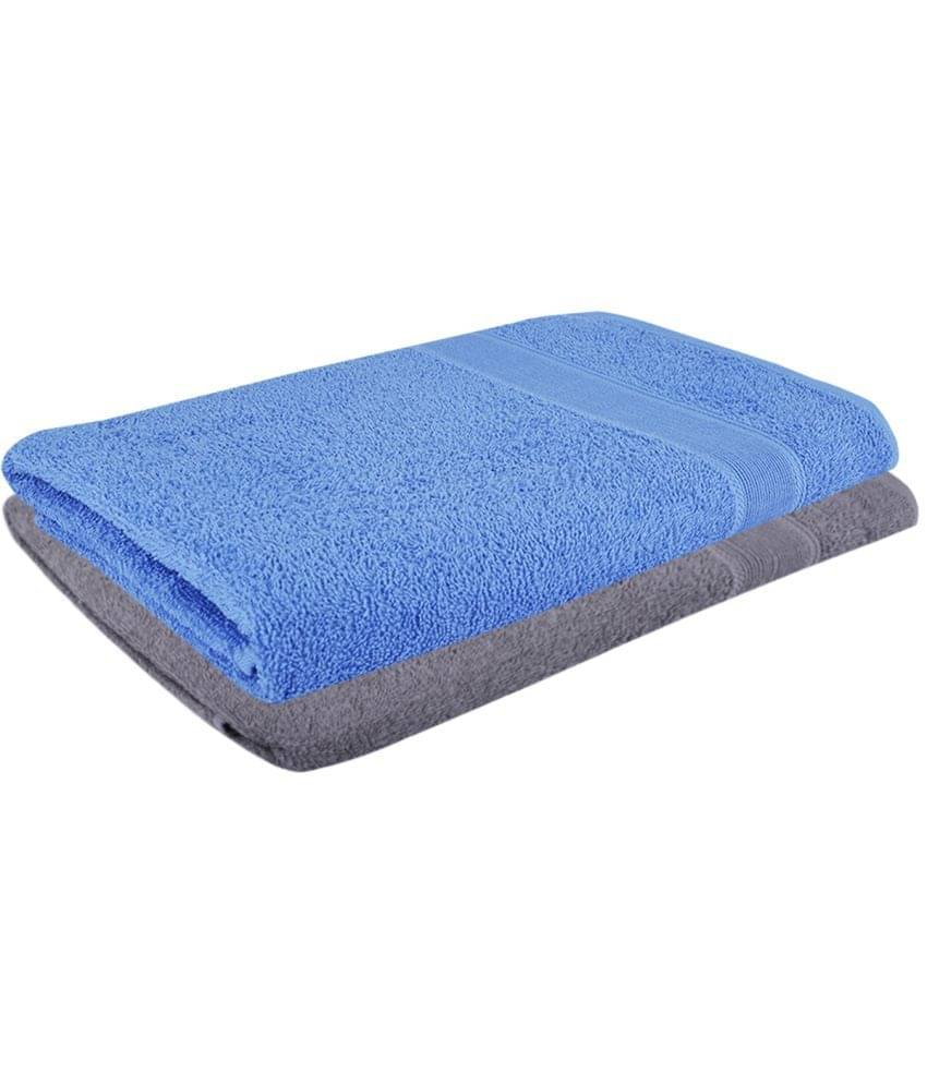     			Dollar Cotton Striped 500 -GSM Bath Towel ( Pack of 2 ) - Multicolor