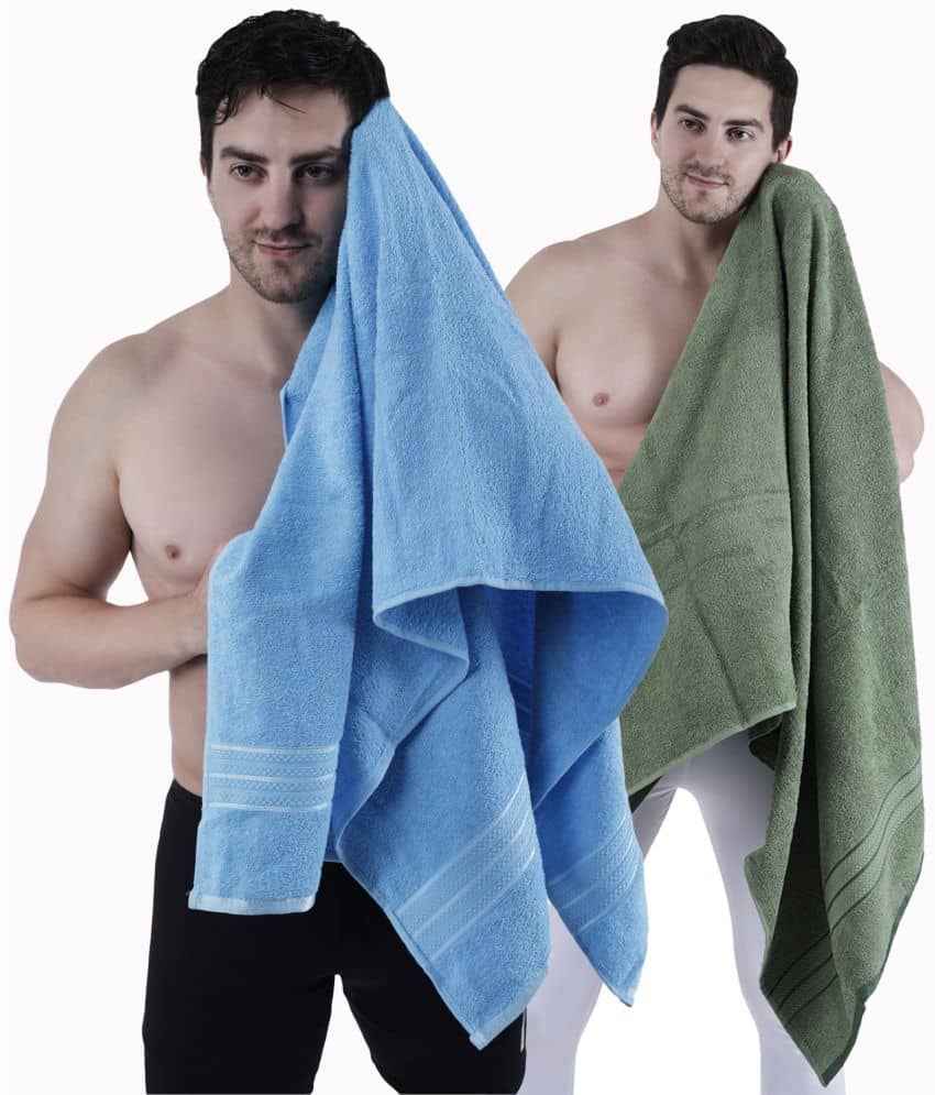 Dollar Cotton Striped 500 -GSM Bath Towel ( Pack of 2 ) - Multicolor - Towels | Buy online on ZillyBuy