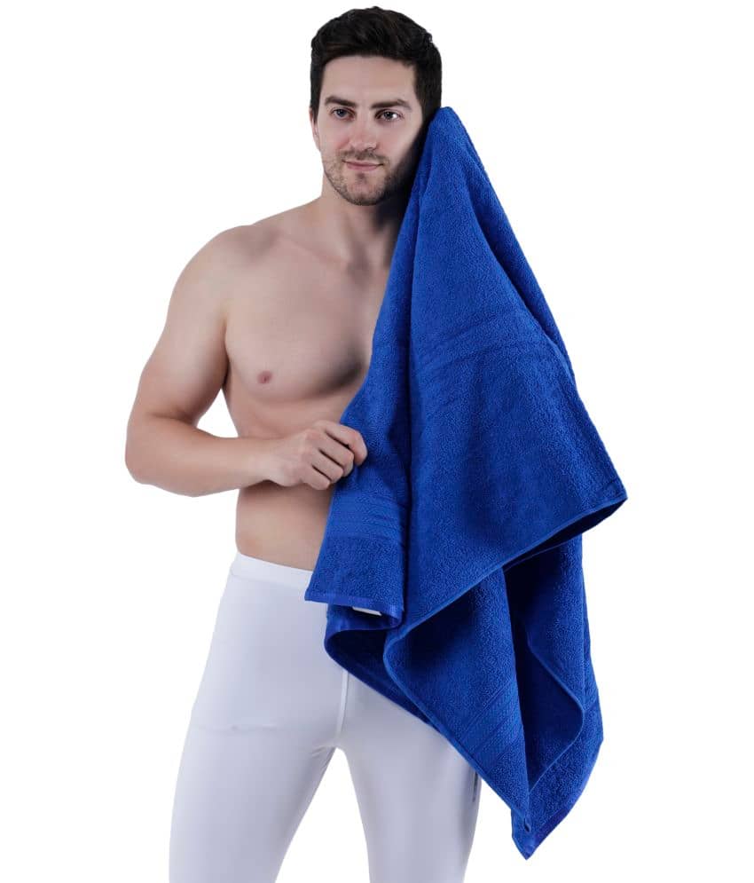Dollar Cotton Striped 500 -GSM Bath Towel ( Pack of 1 ) - Blue - Towels | Buy online on ZillyBuy