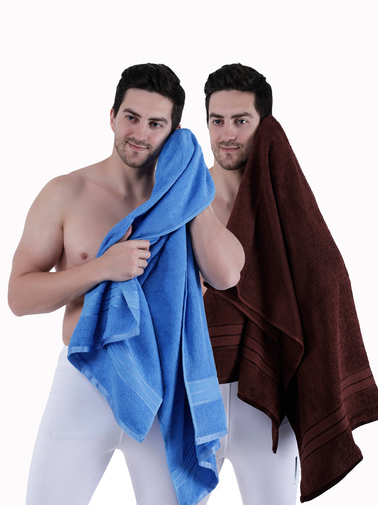 Dollar Cotton Striped 500 -GSM Bath Towel ( Pack of 2 ) - Multicolor - Towels | Buy online on ZillyBuy