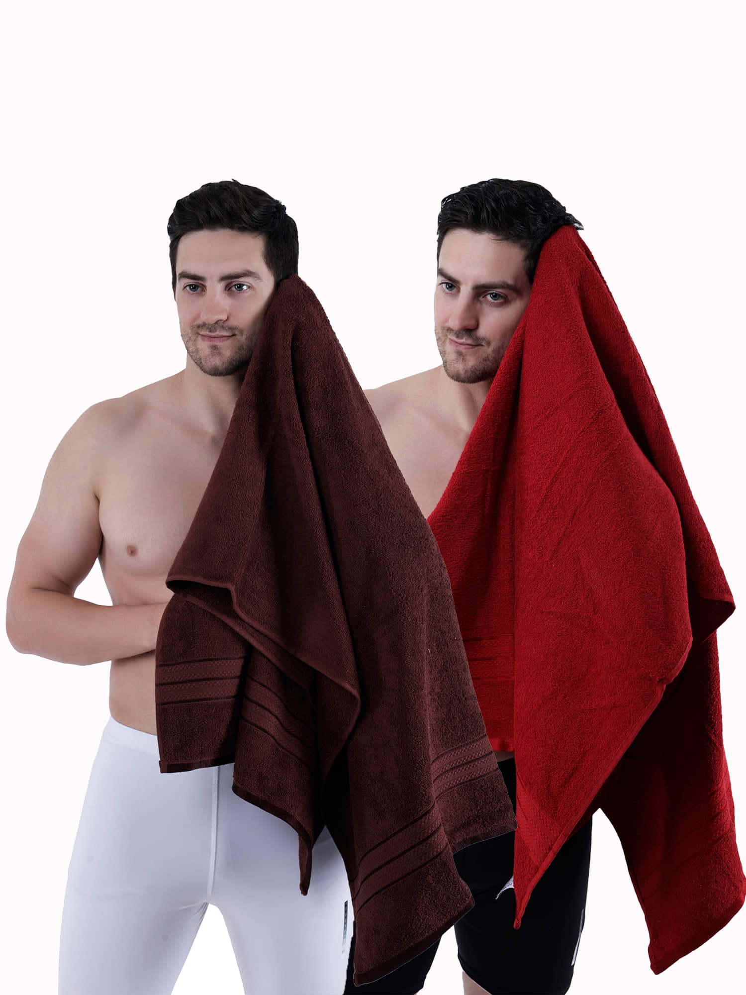 Dollar Cotton Striped 500 -GSM Bath Towel ( Pack of 2 ) - Multicolor - Towels | Buy online on ZillyBuy