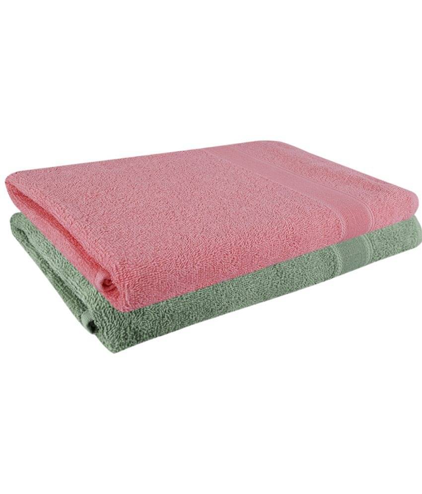     			Dollar Cotton Striped 500 -GSM Bath Towel ( Pack of 2 ) - Multicolor