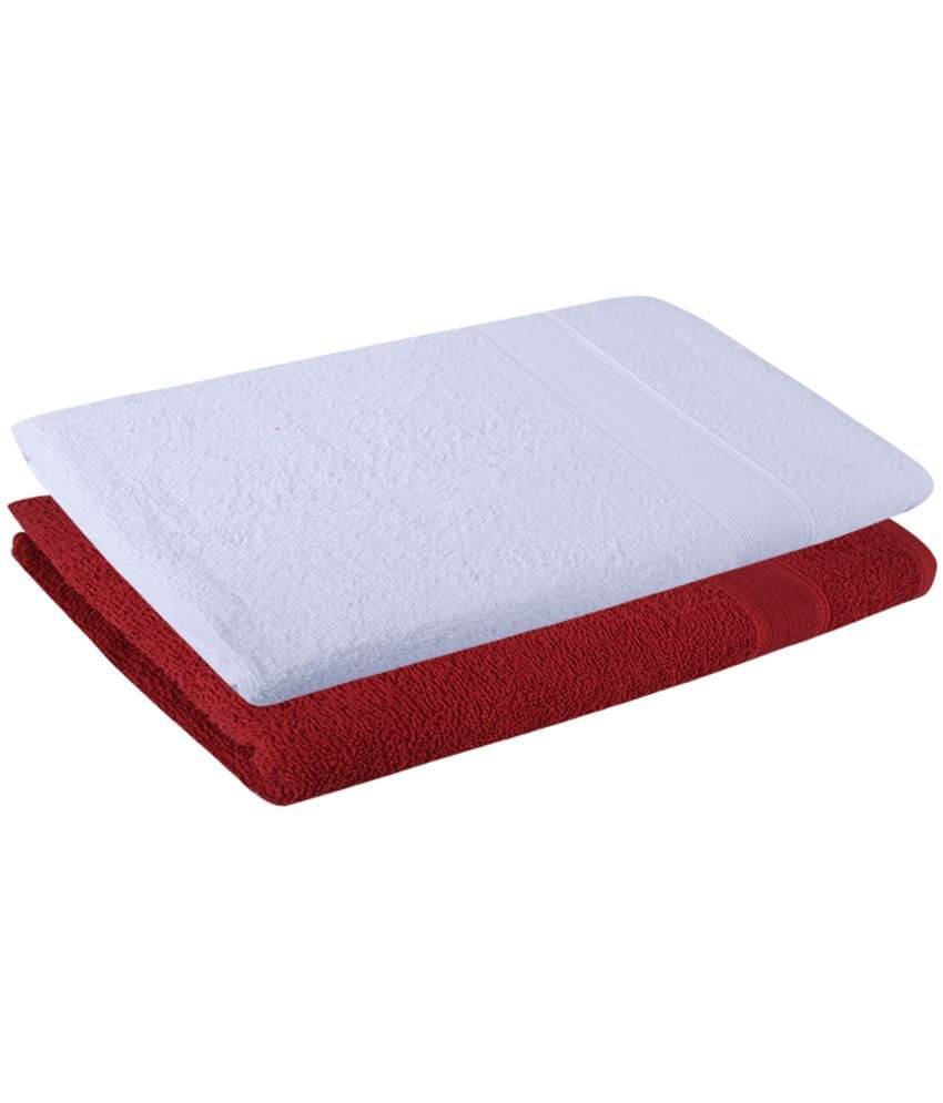     			Dollar Cotton Striped 500 -GSM Bath Towel ( Pack of 2 ) - Multicolor