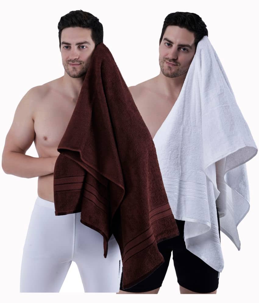 Dollar Cotton Striped 500 -GSM Bath Towel ( Pack of 2 ) - Multicolor - Towels | Buy online on ZillyBuy