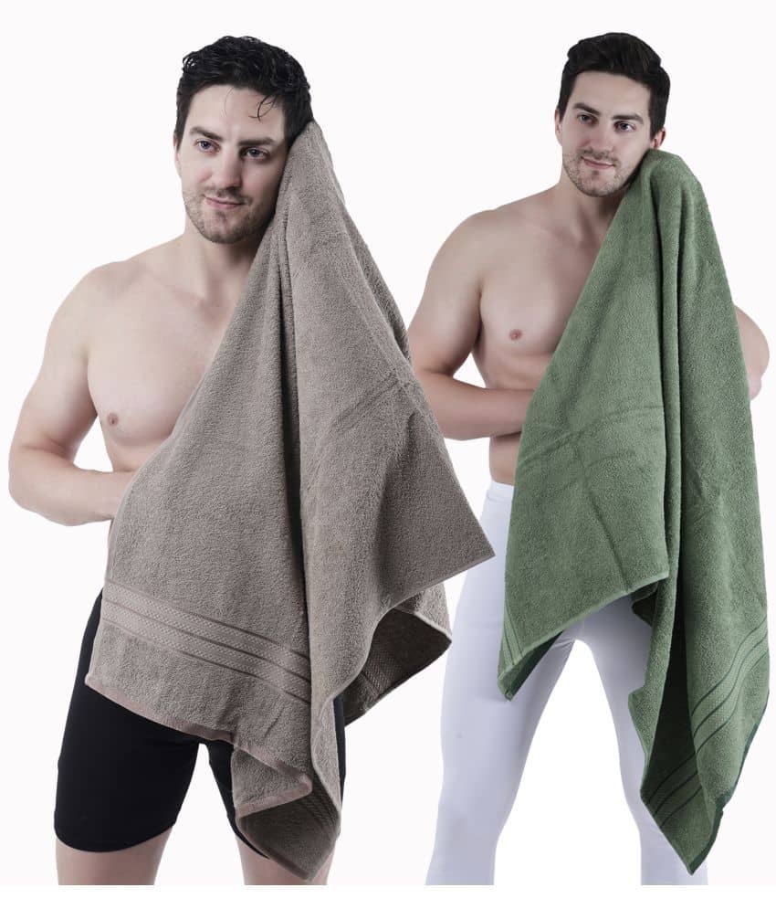 Dollar Cotton Striped 500 -GSM Bath Towel ( Pack of 2 ) - Multicolor - Towels | Buy online on ZillyBuy