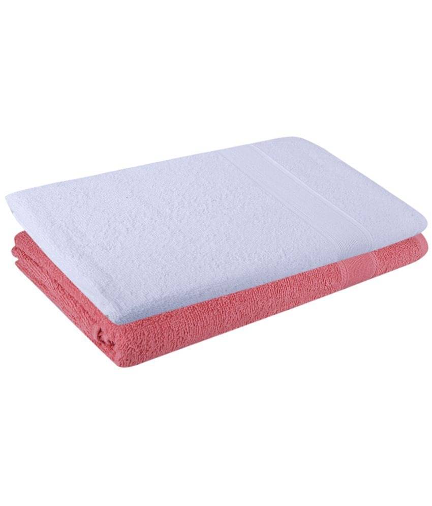     			Dollar Cotton Striped 500 -GSM Bath Towel ( Pack of 2 ) - Multicolor