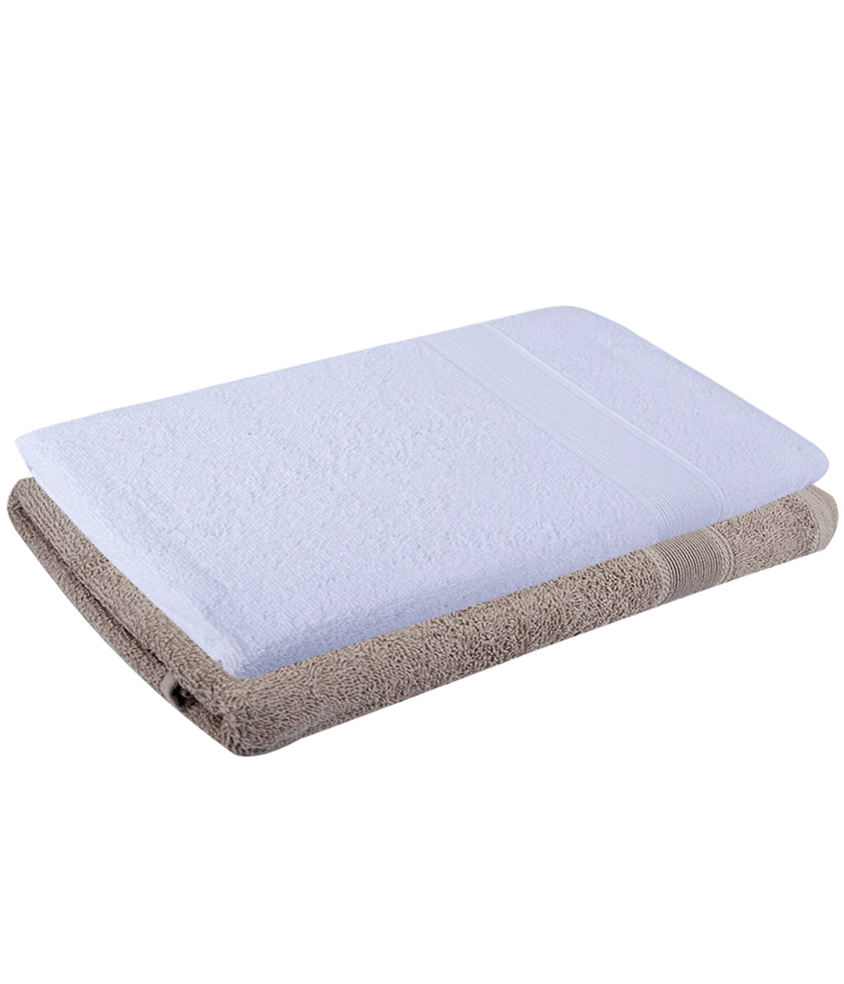     			Dollar Cotton Striped 500 -GSM Bath Towel ( Pack of 2 ) - Multicolor