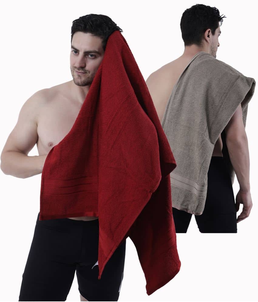Dollar Cotton Striped 500 -GSM Bath Towel ( Pack of 2 ) - Multicolor - Towels | Buy online on ZillyBuy