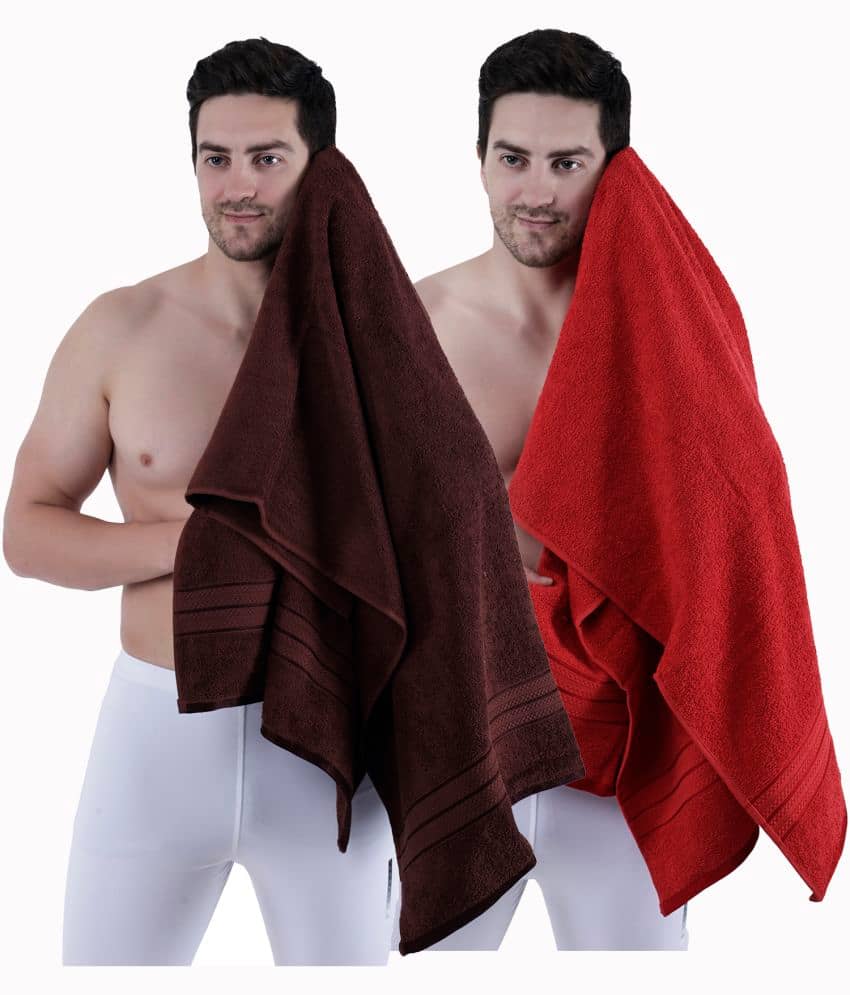 Dollar Cotton Striped 500 -GSM Bath Towel ( Pack of 2 ) - Multicolor - Towels | Buy online on ZillyBuy