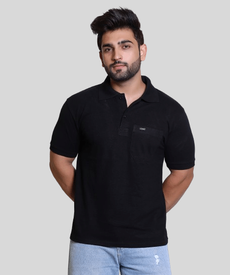 Japroz Pack of 1 Cotton Regular Fit Solid Half Sleeves Men's Polo T Shirt ( Black ) Japroz Pack of 1 Cotton Regular Fit Solid Half Sleeves Men's Polo T Shirt ( Black )