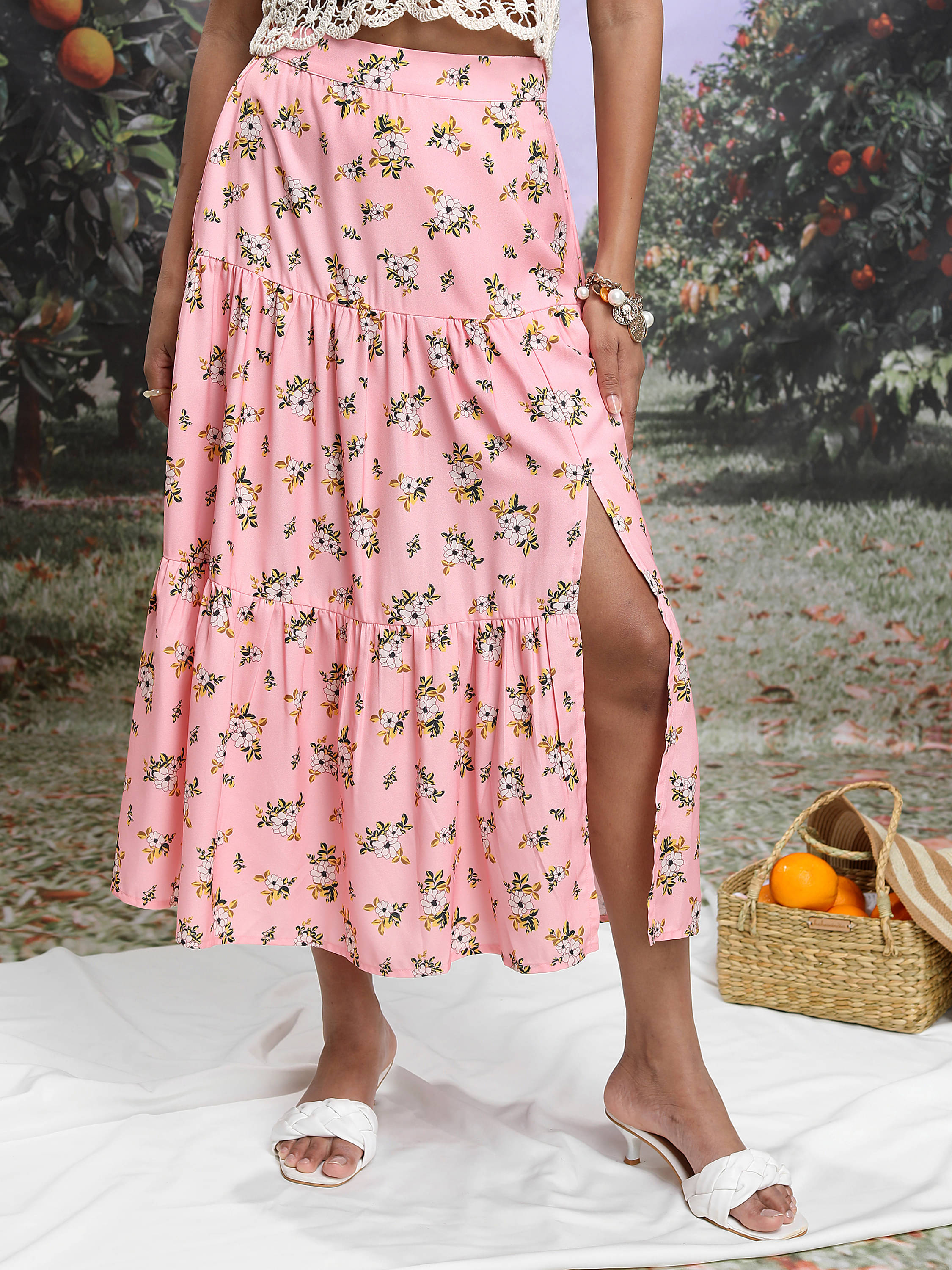 Ketch Multi Color Polyester Women's Flared Skirt ( Pack of 1 ) Ketch Multi Color Polyester Women's Flared Skirt ( Pack of 1 )