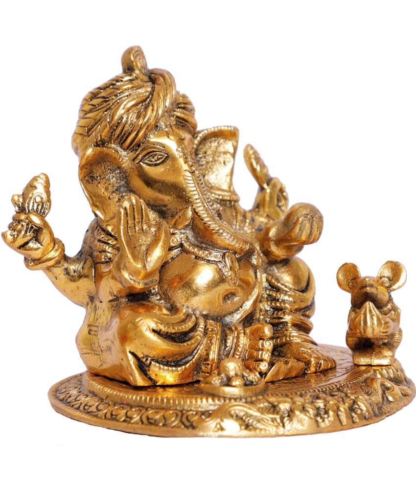 KridayKraft Aluminium Lord Ganesha Idol ( 19 cm ) KridayKraft Aluminium Lord Ganesha Idol ( 19 cm )