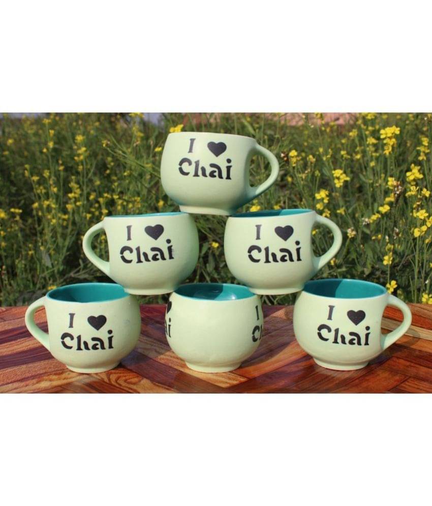 Laghima jadon Ocean Colour Round Solid Ceramic Tea Cup 150 ml ( Pack of 6 ) Laghima jadon Ocean Colour Round Solid Ceramic Tea Cup 150 ml ( Pack of 6 )