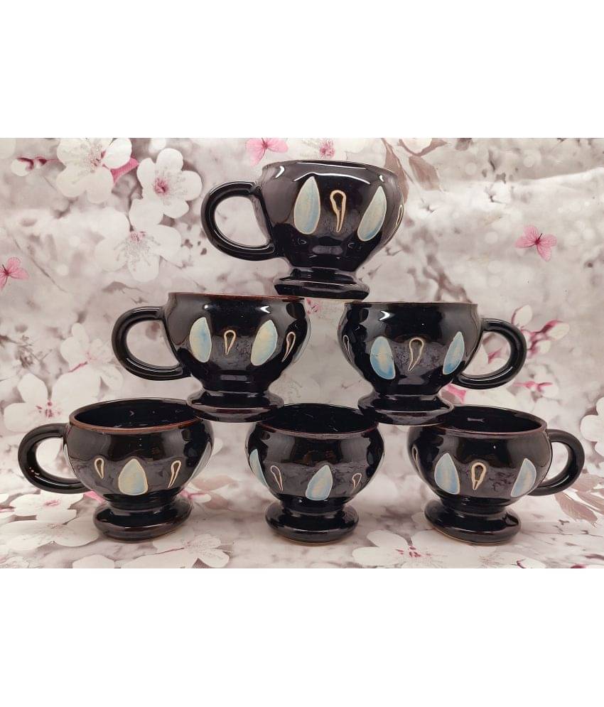     			Laghima jadon White Drop World Cup Solid Ceramic Tea Cup 120 ml ( Pack of 6 )