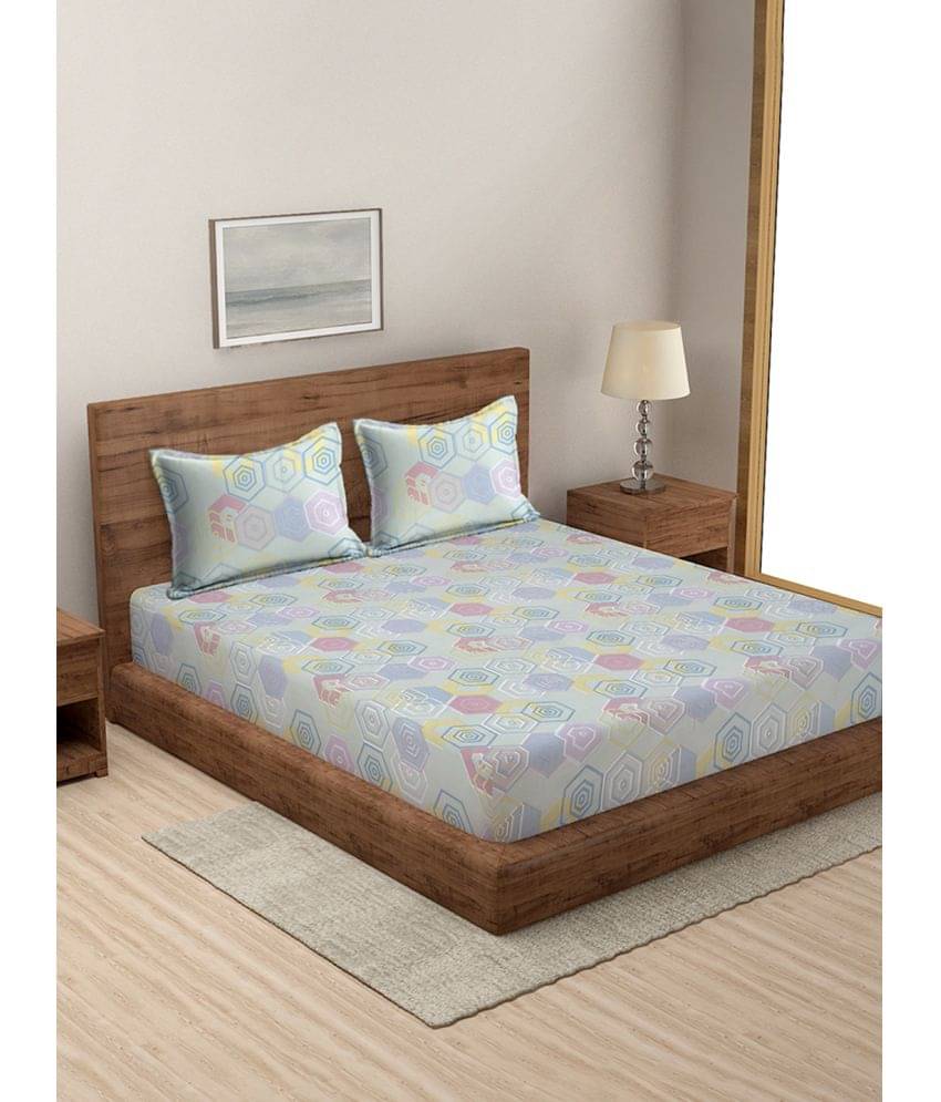 Modefe Microfiber 1 Double Queen Bedsheet with 2 Pillow Covers ( Light Green ) Modefe Microfiber 1 Double Queen Bedsheet with 2 Pillow Covers ( Light Green )