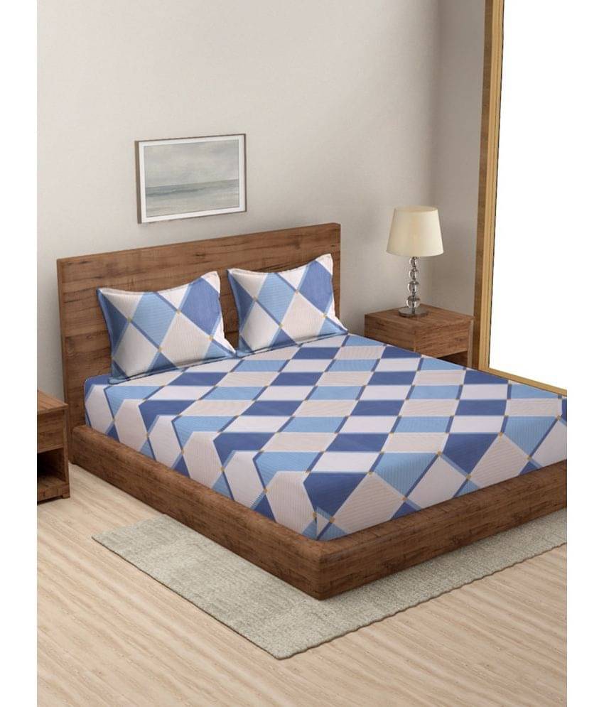 Modefe Microfiber 1 Double Queen Bedsheet with 2 Pillow Covers ( Navy Blue ) Modefe Microfiber 1 Double Queen Bedsheet with 2 Pillow Covers ( Navy Blue )