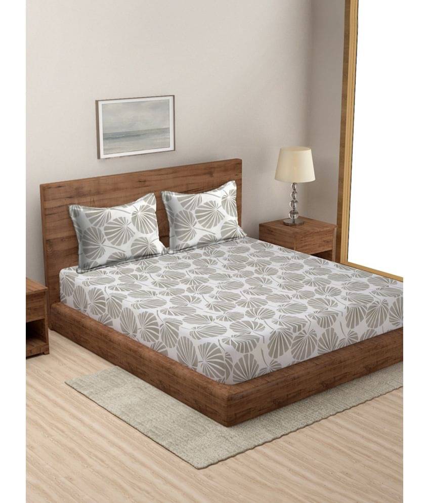 Modefe Microfiber 1 Double Queen Bedsheet with 2 Pillow Covers ( Grey ) Modefe Microfiber 1 Double Queen Bedsheet with 2 Pillow Covers ( Grey )