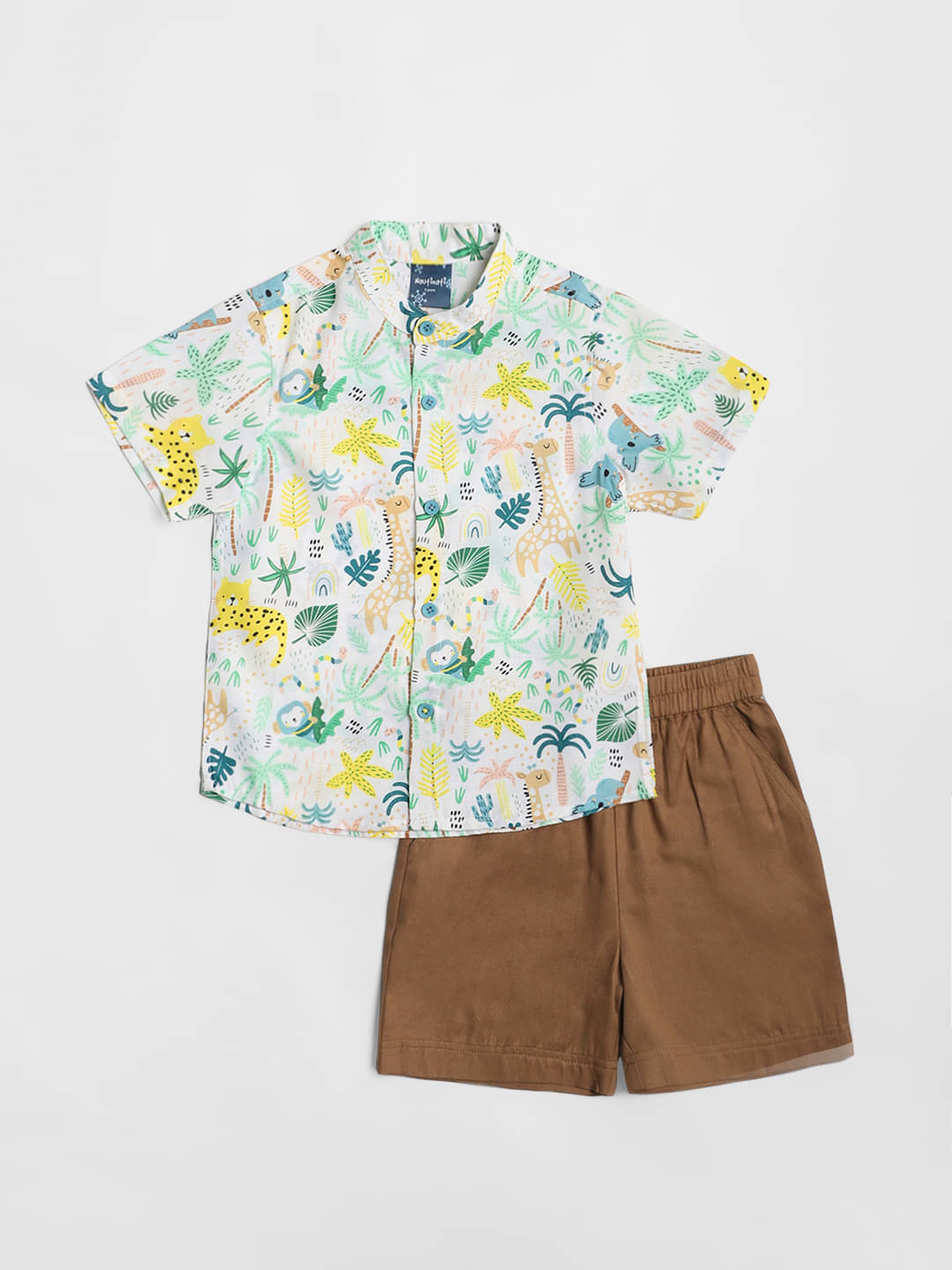 Nauti Nati Multi Polyester Blend Baby Boy Shirt & Shorts ( Pack of 1 ) Nauti Nati Multi Polyester Blend Baby Boy Shirt & Shorts ( Pack of 1 )