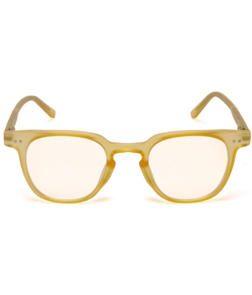     			OREADERS Yellow Round Eyeglass Frame ( Pack of 1 )