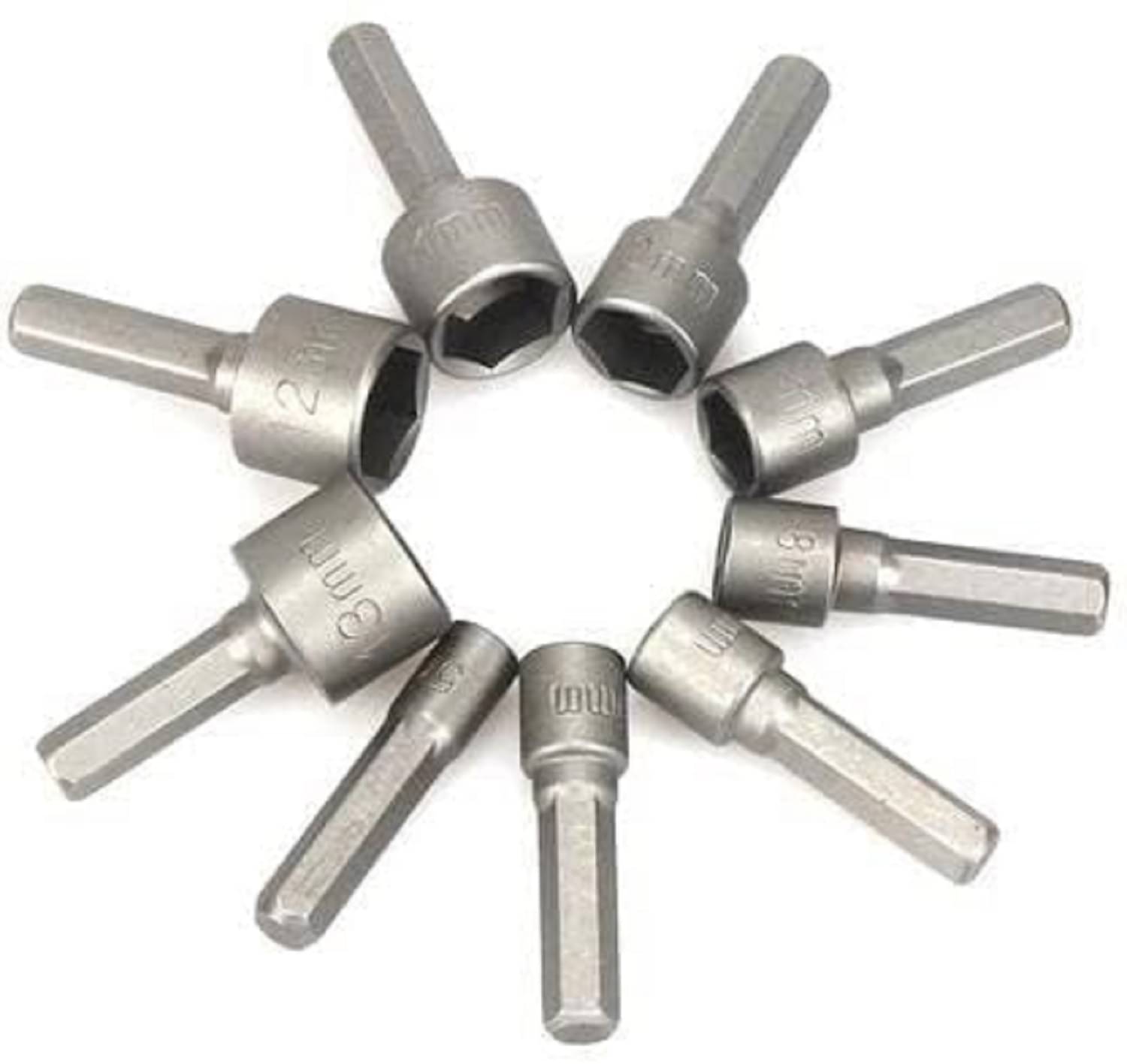     			Rangwell 9pcs Nut Driver Drill Bit Set Socket Bit Chuck Adapter 1/4" Hex Shank 5-13mm Metric Socket Strong Sleeve Wrench Screw Power Drill Adapter Tool for Screws Hooks Bolt Heads Visit the AASONS Store