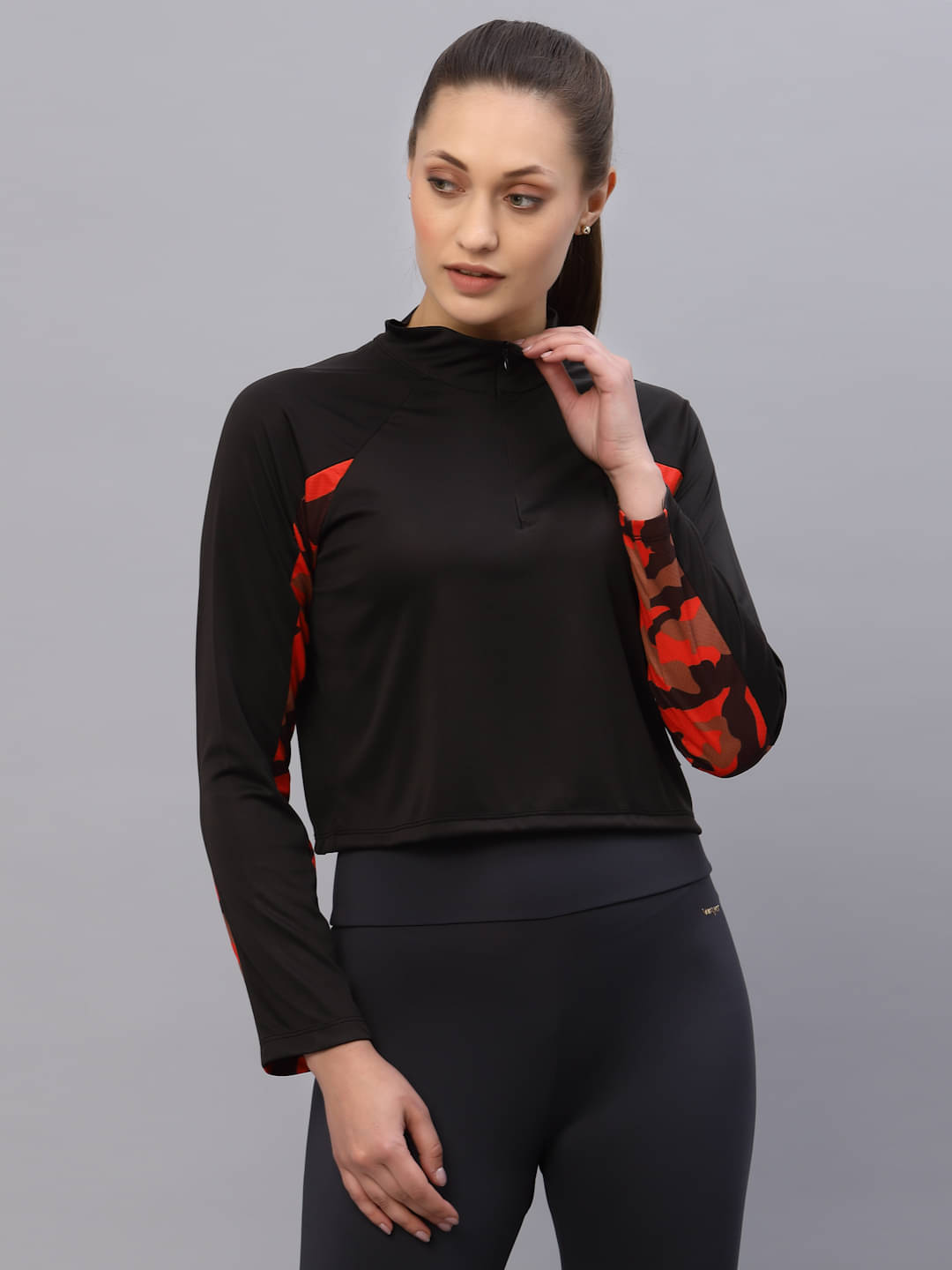     			Rigo Women's Polyester Regular Top ( Black )