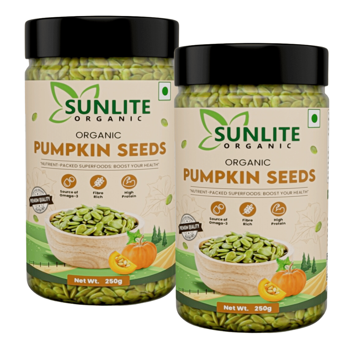 Sunlite Organic Pumpkin Seeds ( Pack of 2 )     			Sunlite Organic Pumpkin Seeds ( Pack of 2 )