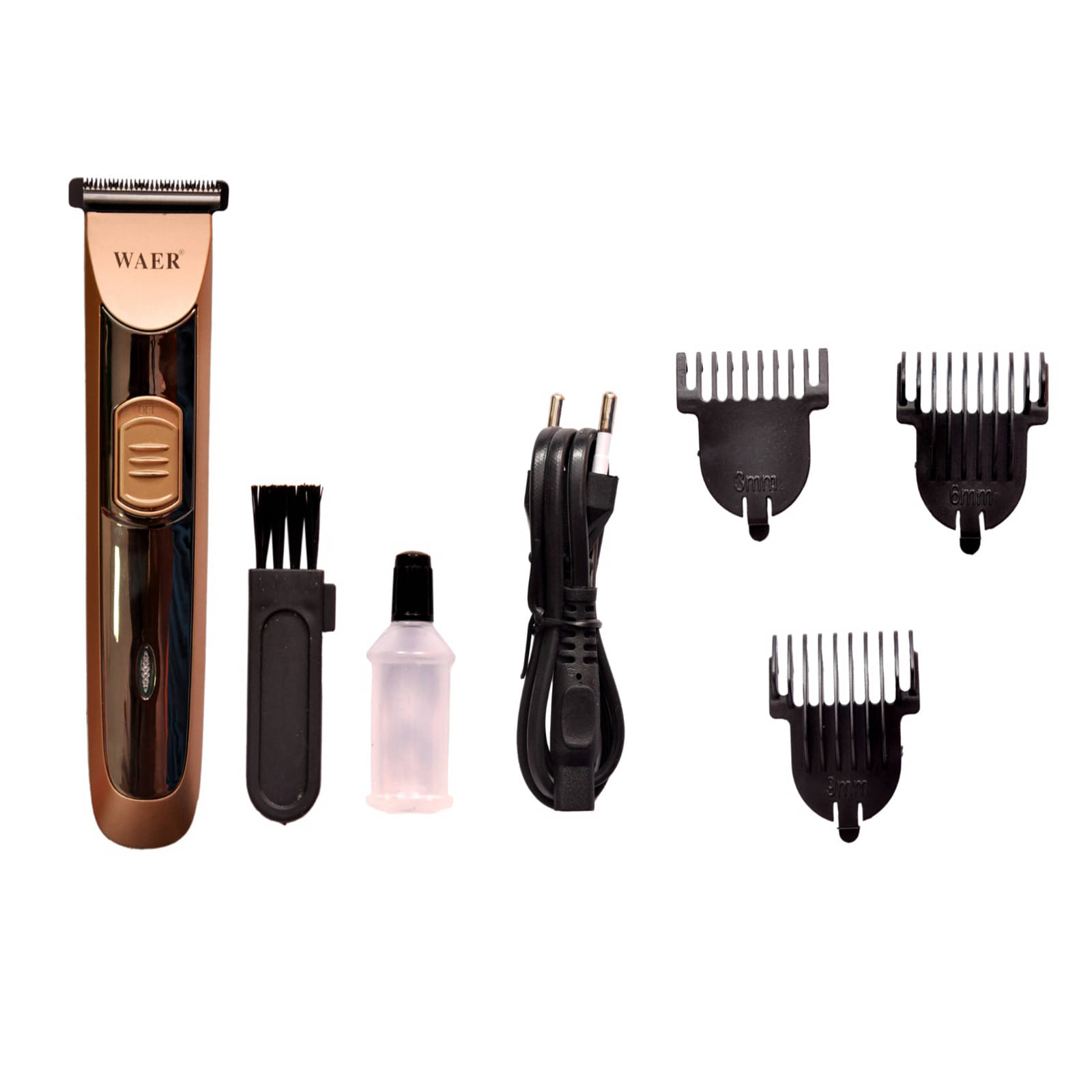     			WAER Wa- 6028 Gold Cordless Beard Trimmer With 60 minutes Runtime