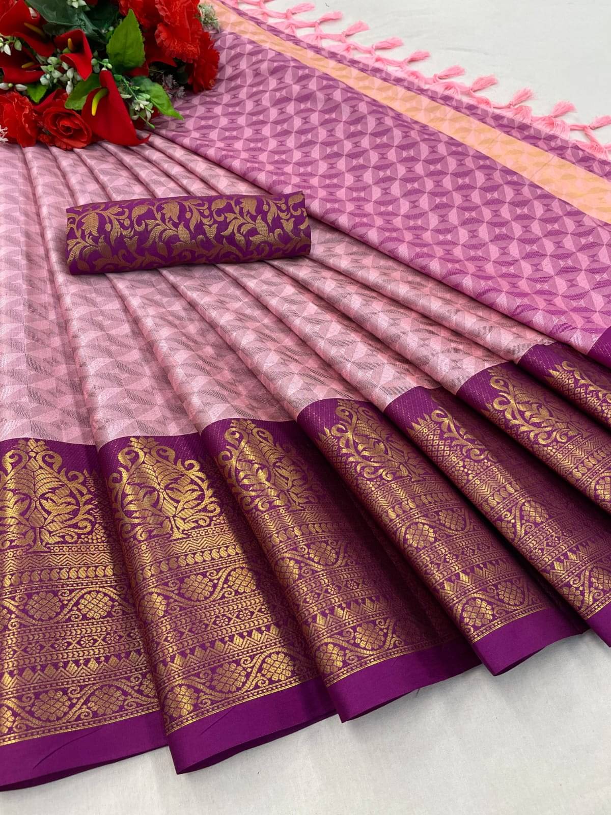 Apnisha Silk Blend Embellished Saree With Unstitched Blouse Piece ( Wine ) Apnisha Silk Blend Embellished Saree With Unstitched Blouse Piece ( Wine )