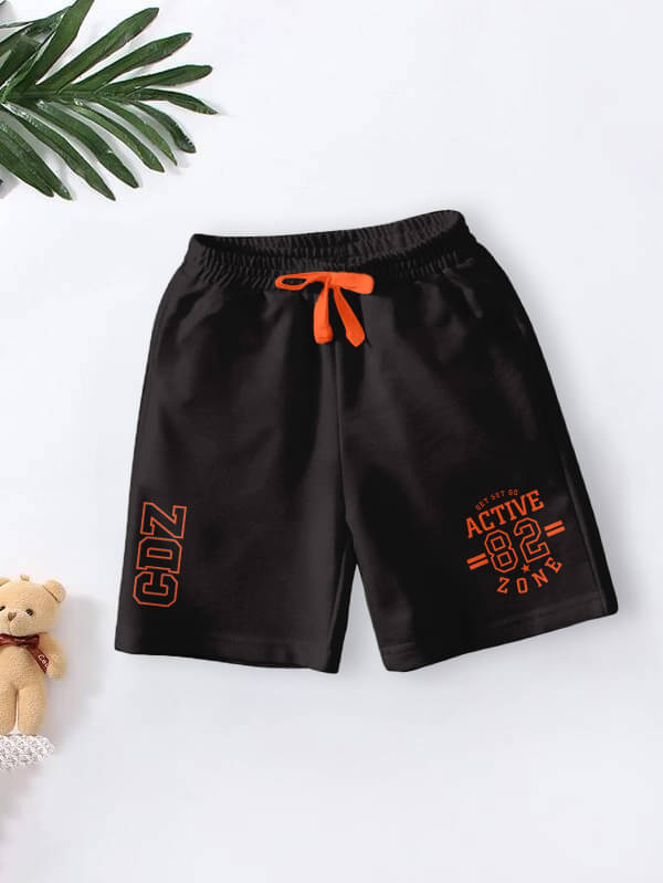     			CODEZ Pack of 1 Cotton Blend Shorts For Boys ( Black )