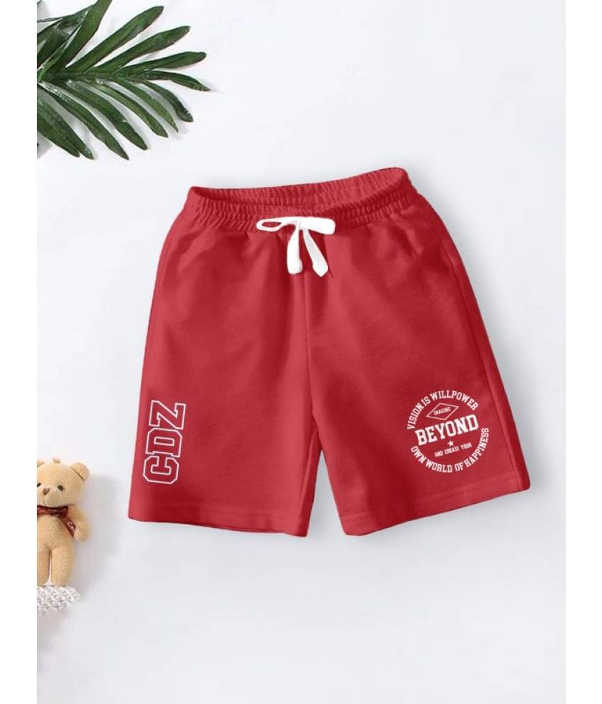     			CODEZ Pack of 1 Cotton Blend Shorts For Boys ( Red )
