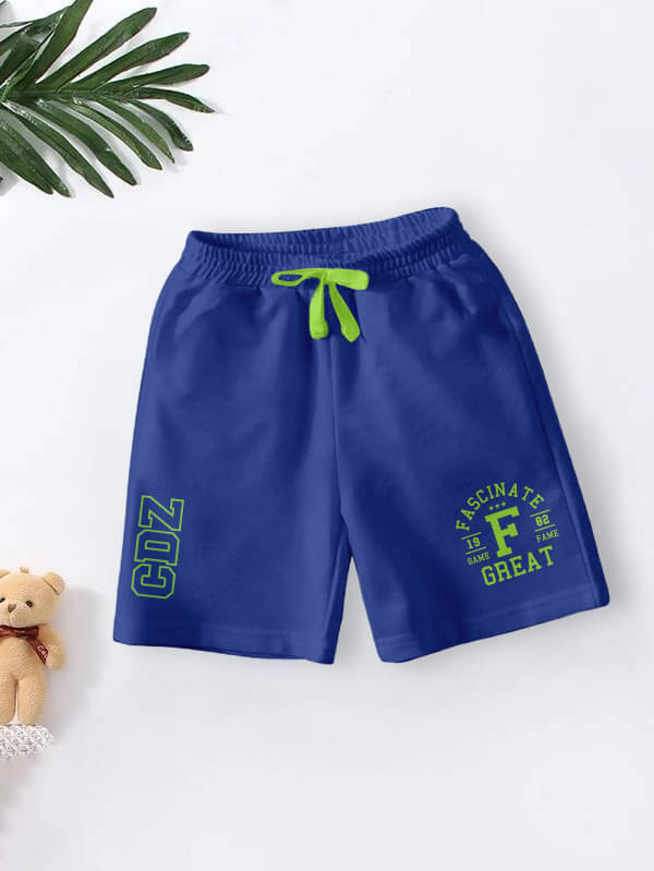     			CODEZ Pack of 1 Cotton Blend Shorts For Boys ( Royal Blue )