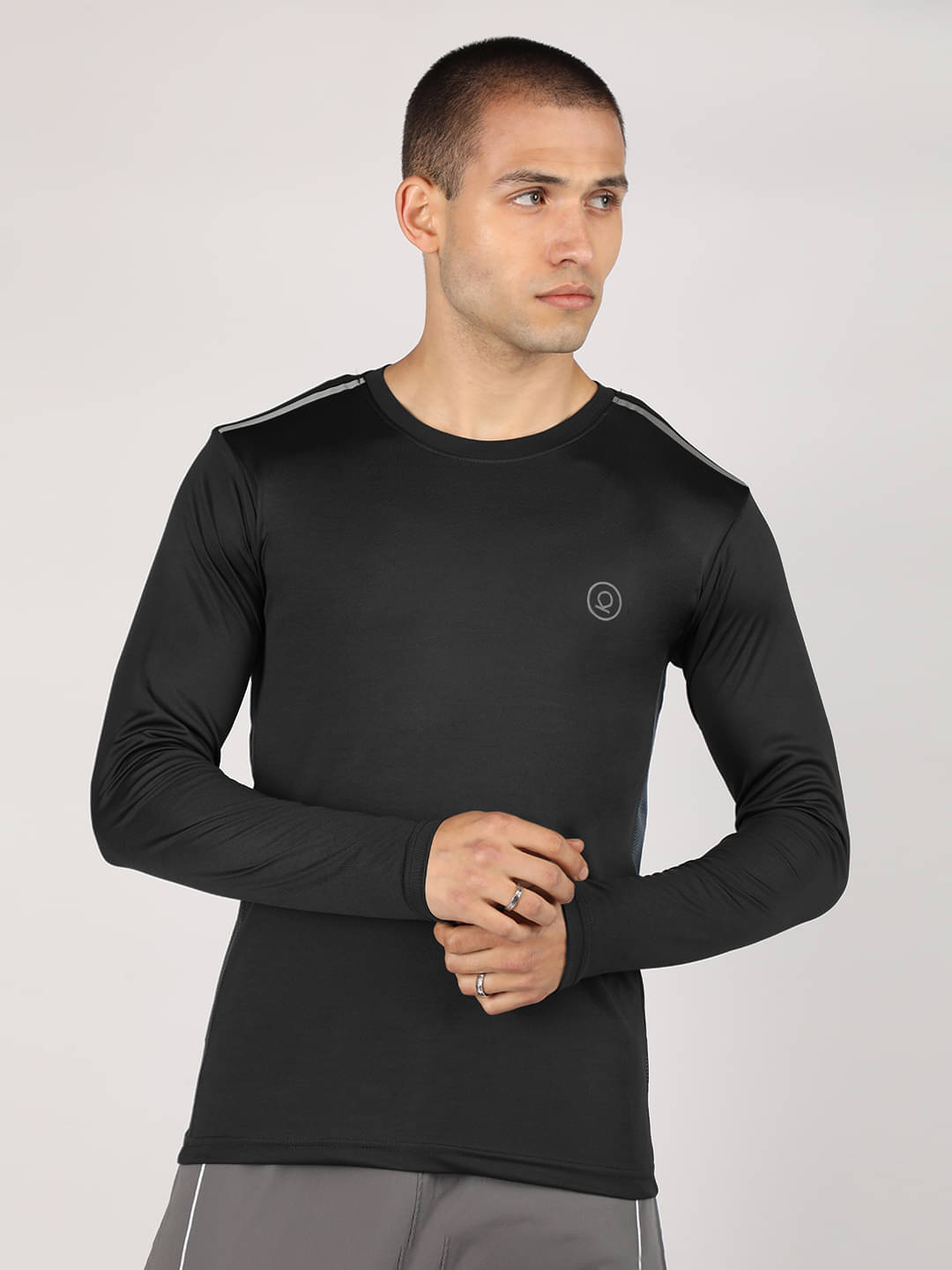     			Chkokko Black Polyester Regular Fit Men's Sports T-Shirt ( Pack of 1 )