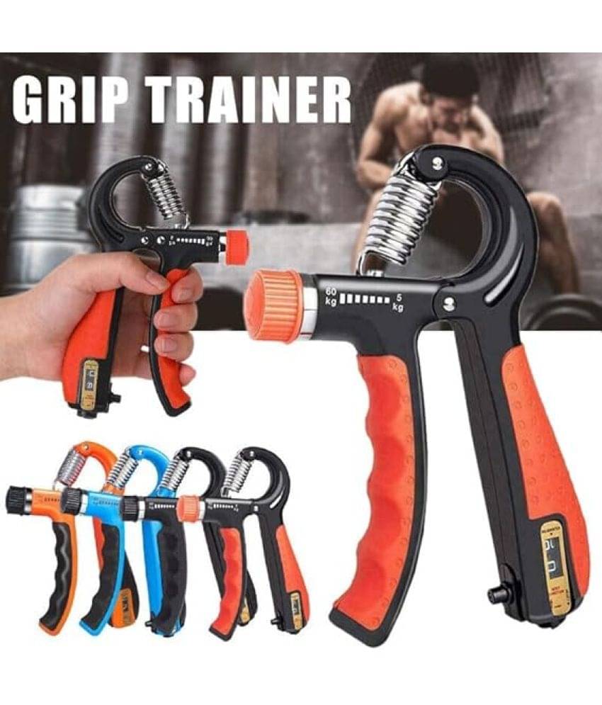 Counter Hand Grip Strengthener Device, Hand Exerciser, Hand Gripper Adjustable Fitness Grip with Digital Counter for Men & Women Ideal for Home & Gym (Orange) Pack of 1 Counter Hand Grip Strengthener Device, Hand Exerciser, Hand Gripper Adjustable Fitness Grip with Digital Counter for Men & Women Ideal for Home & Gym (Orange) Pack of 1